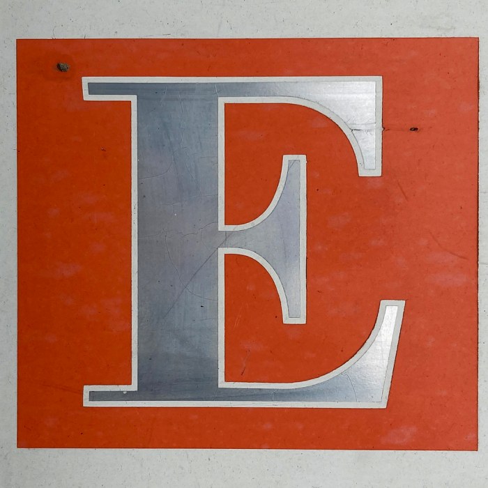 E Alphabet Letter